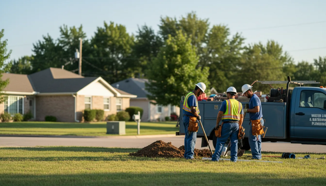 Residential water line and bathroom plumbing service in Elkhart, IN
